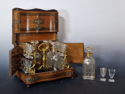 LIQUEUR CELLAR with Napoleon III period curved...