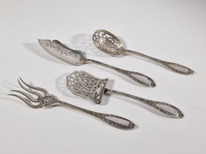 HORS D'OEUVRE 4 PIECES silver service Minerve...