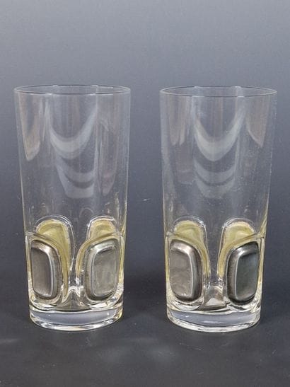 SUITE DE 6 GOBELETS A LONG DRINK en cristal...