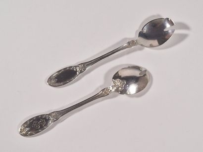 SUITE OF 10 ICE FORKS in Minerve 950 Millièmes...