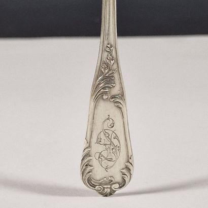 SET OF 12 FISH FORKS in Minerva 950 Millièmes...