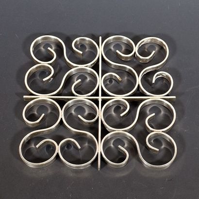 CHRISTOFLE GALLIA - Square silver-plated...
