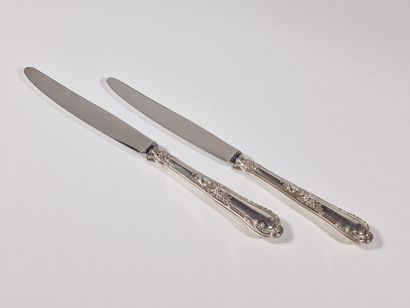 SUITE OF 12 CHEESE KNIVES handles mounted...