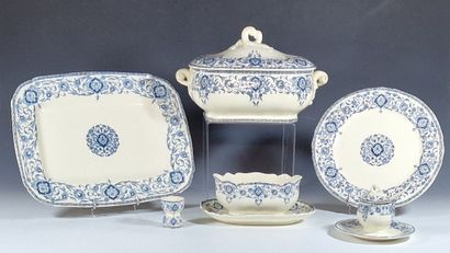 GIEN - 85 PIECES TABLE SET in fine white...