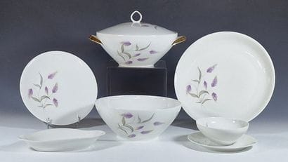 LIMOGES - 56 PIECES TABLE AND COFFEE SET...