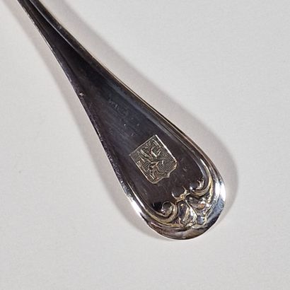 LOUCHE A CREME en argent Minerve 950 Millièmes...