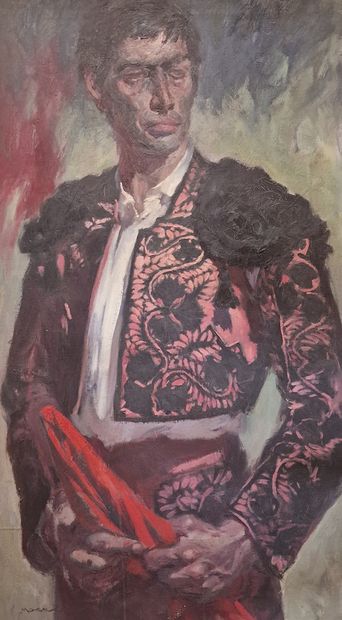 Manuel MONEDERO (1925-2002) 
Muleta 
OIL...