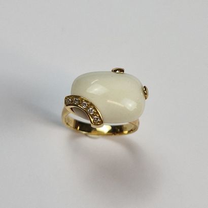 MODERN RING in yellow gold 750 Millièmes...