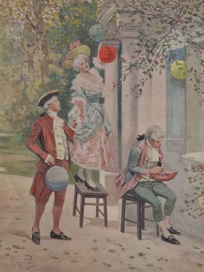 Carlos ALONSO-PEREZ (1882-1949)
Scène galante
WATERCOLOR...