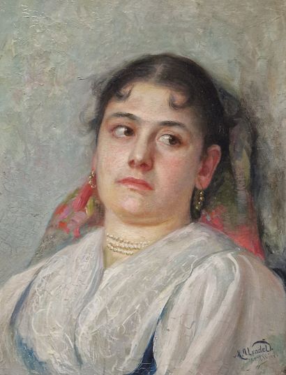 Max USADEL (c.1880-1950) 
Portrait of a Woman...