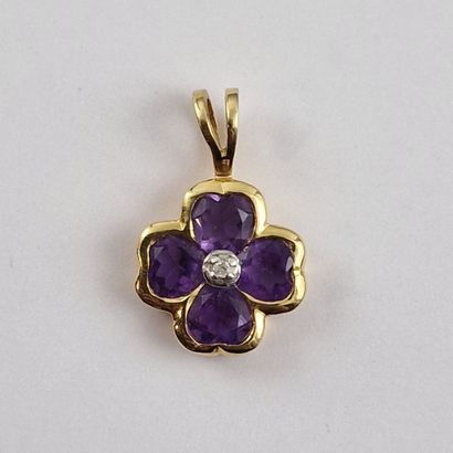 PENDENTIF PENSEE Moderne in yellow gold 750...