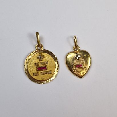 A. AUGIS - MEDAILLE D'AMOUR MODERN PENDANT...