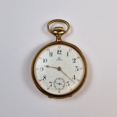 OMEGA - MONTRE DE POCHE Circa 1920 en or...