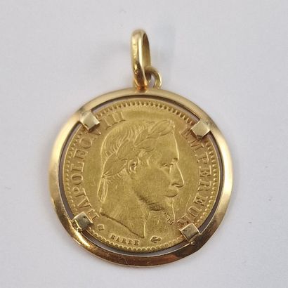 20th Century yellow gold 750 Millièmes pendant...