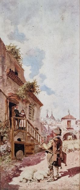 Enrique ATALAYA (1851-1914)
Cattle seller
OIL...