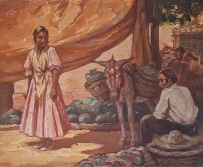 Charles BISSCHOPS (1894-1975)
Melon merchant
OIL...
