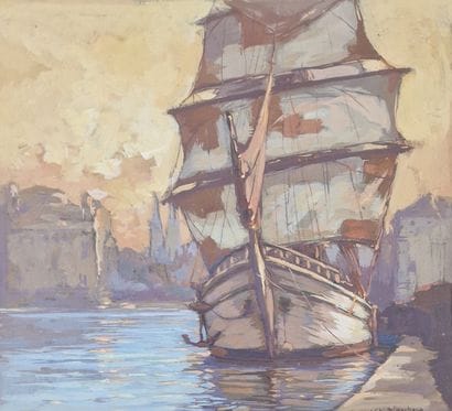 Charles BISSCHOPS (1894-1975)
Sailboat in...