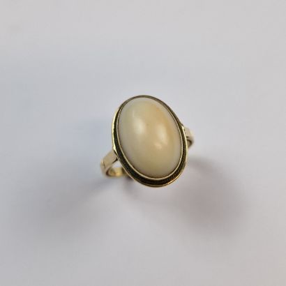 SECOND HALF OF THE 20th CENTURY RING in low-cut...