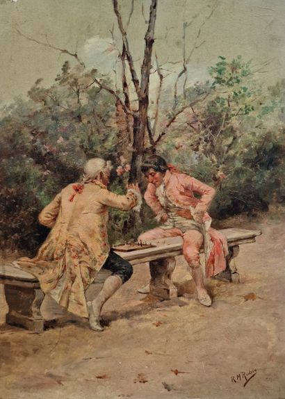 Ramon MUNOZ RUBIO (1867-1910)
Chess game
OIL...