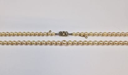 COLLIER DE PERLES DE CULTURE du Milieu du...