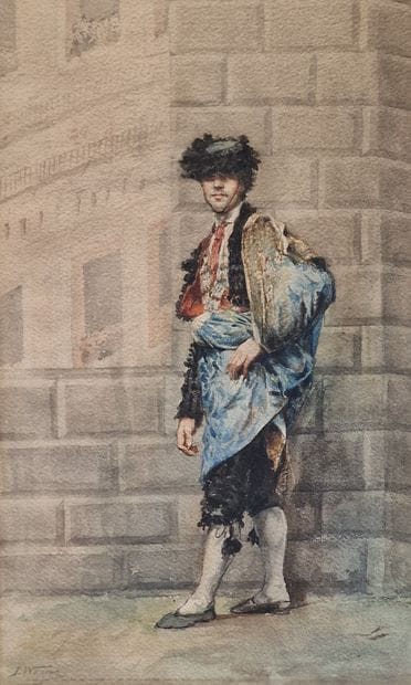 Jules WORMS (1832-1914)
Torreador 
AQUARELLE
Signed...
