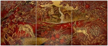 LETHY (XXth CENTURY)
Les gazelles - circa...