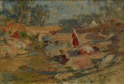 Frederic Arthur BRIDGMAN (1847-1928)
Washerwomen...