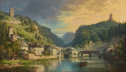 Charles KUWASSEG (1838-1904)
Fribourg, Gotteron...