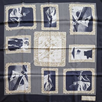 Christian DIOR - CARRE in silk twill printed...