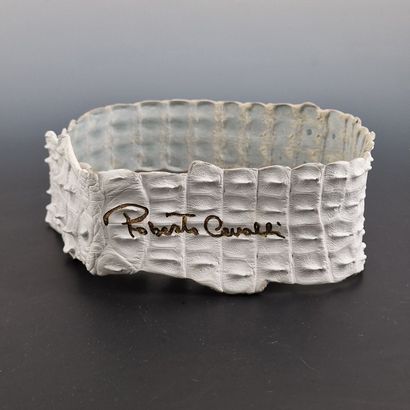 Roberto CAVALLI - CEINTURE en alligator blanc...