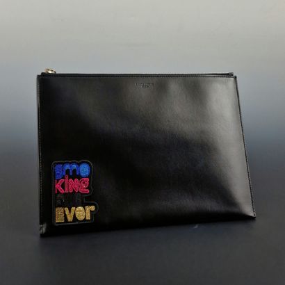 SAINT-LAURENT - 29cm black calfskin POCKET...