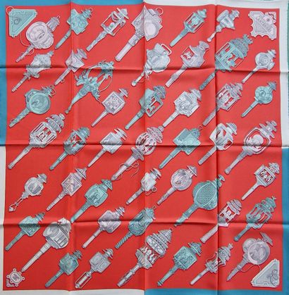 HERMES Paris made in France printed silk...
