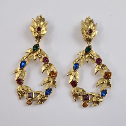 Yves SAINT LAURENT - PAIR OF EAR PENDANTS...