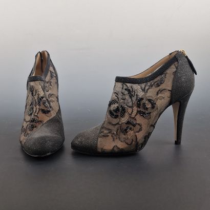 VALENTINO - PAIR OF LOW BOOTS in composite...