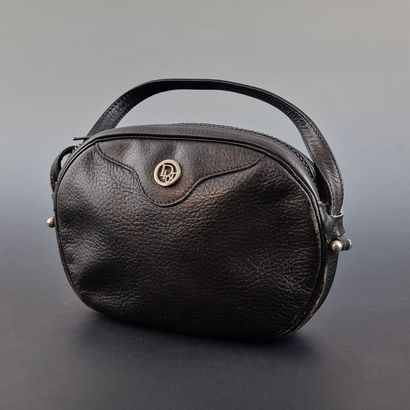 Christian DIOR - 21cm BAG in black grained...