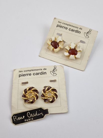 Pierre CARDIN - LOT of two pairs of ear clips...