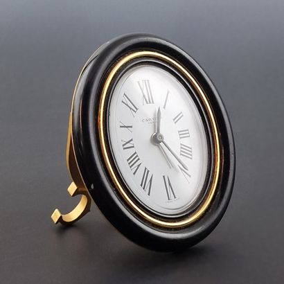 CARTIER - PENDULETTE-REVEIL DE VOYAGE ovale...