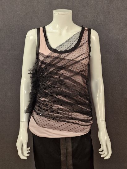 VALENTINO Tee-shirt Couture - Sleeveless...
