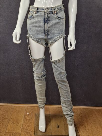 GUCCI - Punk-inspired washed denim pants...