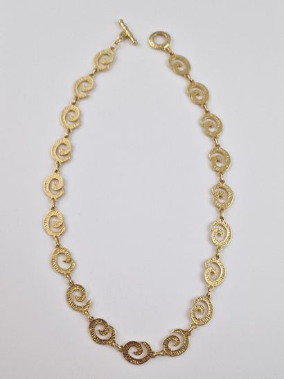 Pierre CARDIN - Gilded hammered metal SAUTOIR...