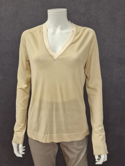 HERMES Paris made in France - Sand silk top...