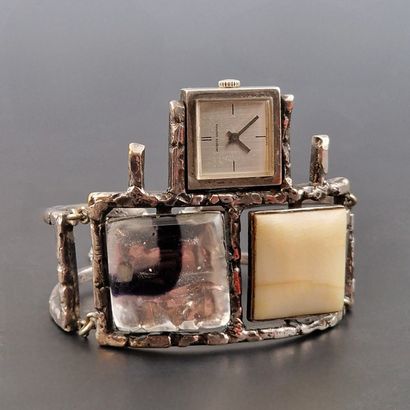 Jacques GAUTIER - JEWEL WATCH in silver-plated...