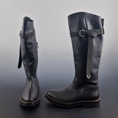 Brunello CUCINELLI - PAIR OF BOOTS in black...