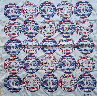 CHANEL - POCKET in chiffon printed with the...