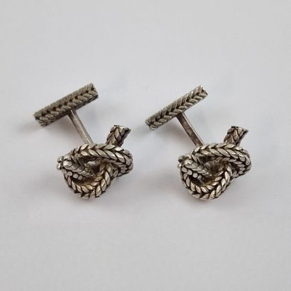 HERMES - PAIRE DE BOUTONS DE MANCHETTES 