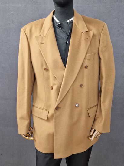 Hugo BOSS - VESTE croisée en cachemire noisette...