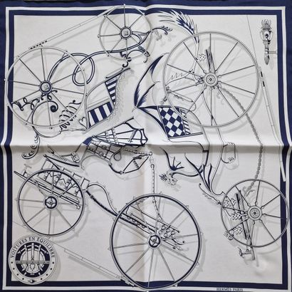 HERMES SILK GAVROCHE « VOITURES EN EQUILIBRE...