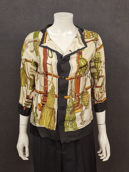 HERMES Paris boutique sport - BLOUSE en twill...