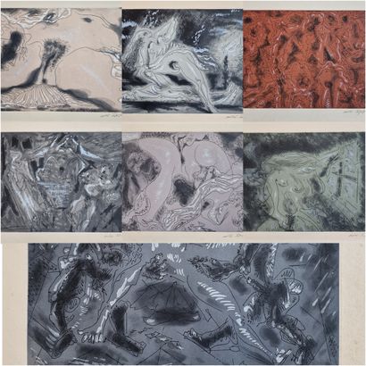 André MASSON (1896-1987)
Suite de 7 ESTAMPES...