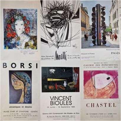 Ensemble de 13 AFFICHES D'EXPOSITION
Certaines...